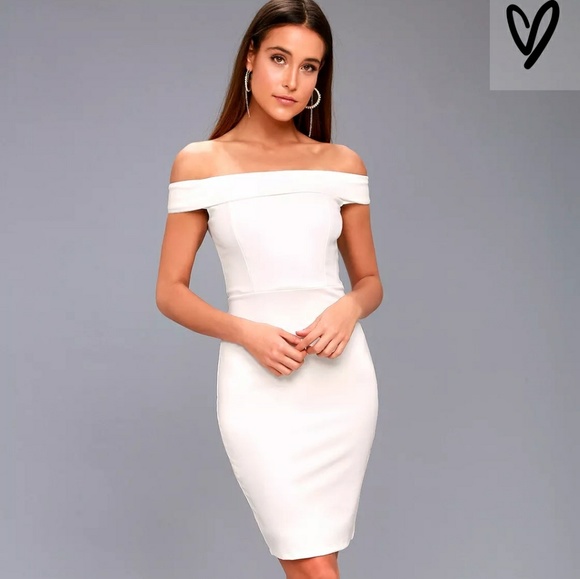lulus white off the shoulder dress